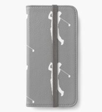 Grey Golfer Silhouette iPhone Wallet/Case/Skin