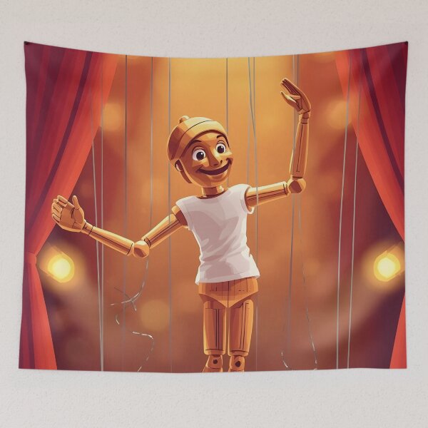 Item preview, Dancing Puppet – Magical Circus Stage Vector Design designed and sold by Valeree Store.
