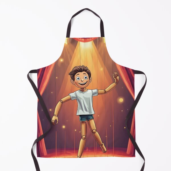 Item preview, Wooden Marionette – Vintage Fairytale Illustration designed and sold by Valeree Store.