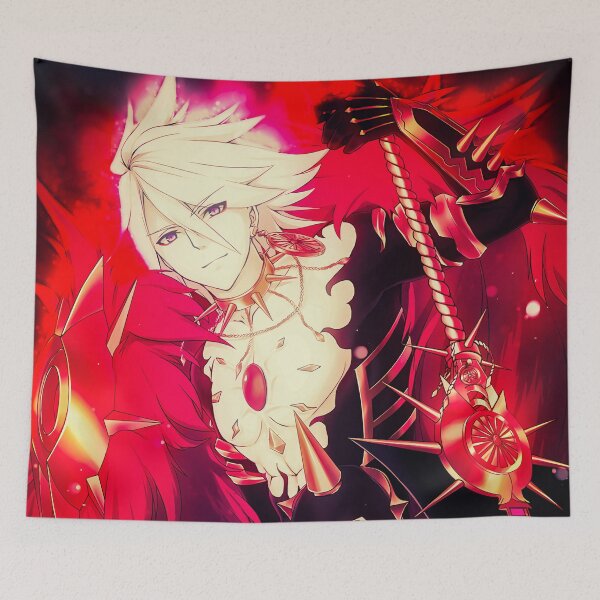 Item preview, Red Lancer Fierce Battle Aura Of Karna Fate Grand Order Warrior Flames designed and sold by thedarvills.