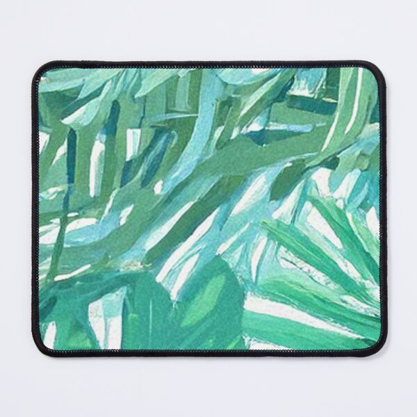 Item preview, Tropical palm and monstera leaf seamless pattern in green tones designed and sold by SassyArtistry.