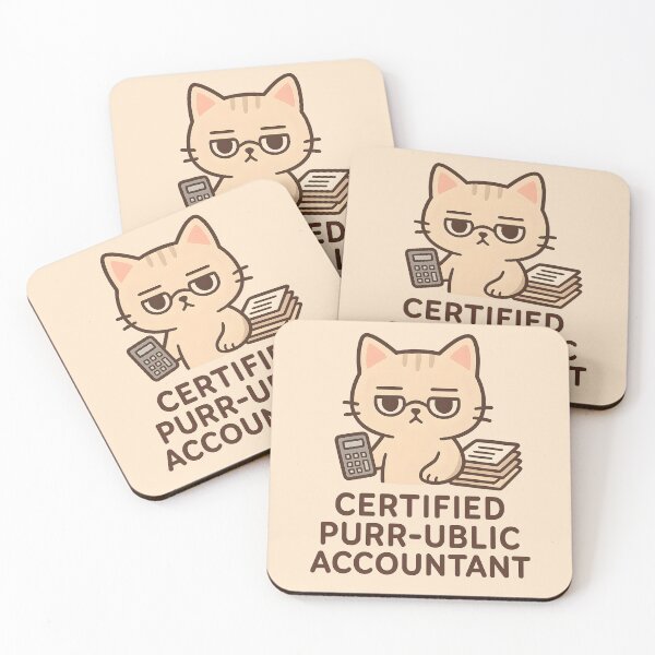 Aperçu de l'œuvre Comptable agréée (Purr-public) - Comptable professionnelle Kawaii Cat créée et vendue par Aesthetic-Avenue.