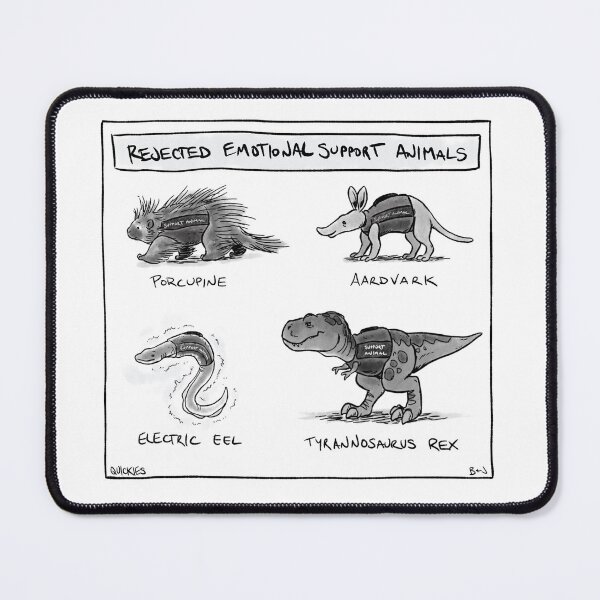 Item preview, Rejected Emotional Support Animals designed and sold by QuickiesComic.