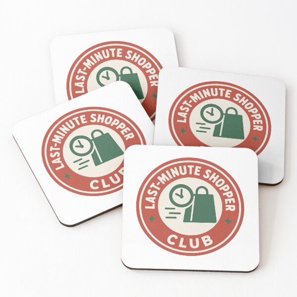 Item preview, Last-Minute Shopper Club – Funny Holiday Badge Design designed and sold by NitkiStudio.