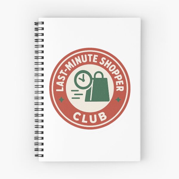 Item preview, Last-Minute Shopper Club – Funny Holiday Badge Design designed and sold by NitkiStudio.