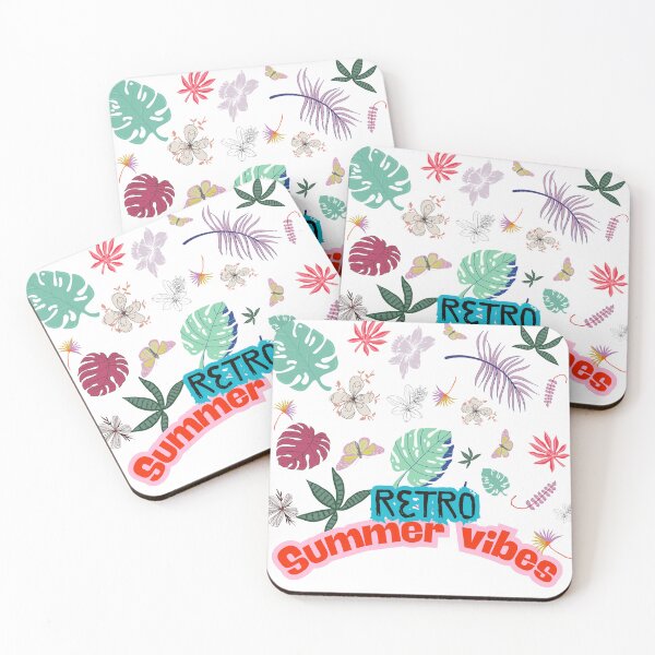 Item preview, Retro Summer Vibes Tropical Floral Aesthetic Design designed and sold by Akarshani  Rumeshika.