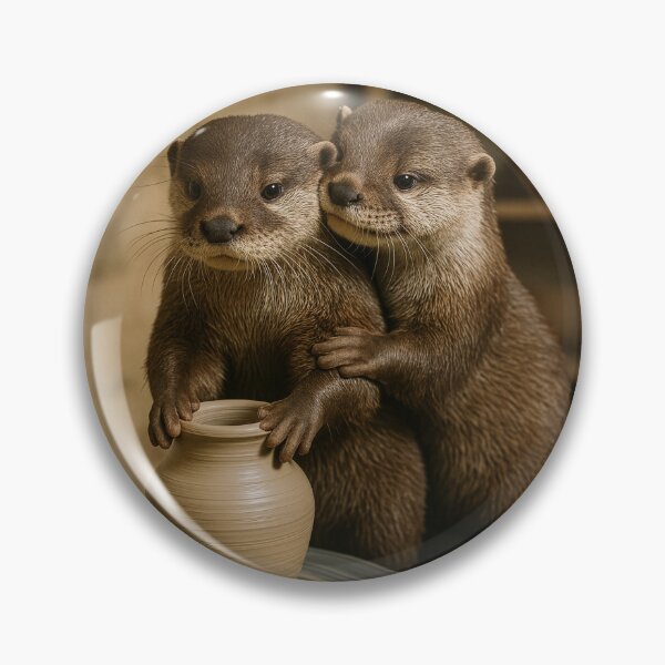 Item preview, Otters Ghost It Up at the Pottery Wheel designed and sold by Tridentulus.