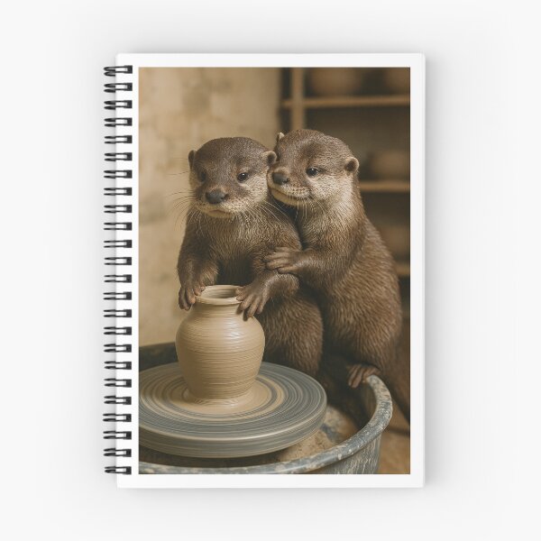 Item preview, Otters Ghost It Up at the Pottery Wheel designed and sold by Tridentulus.