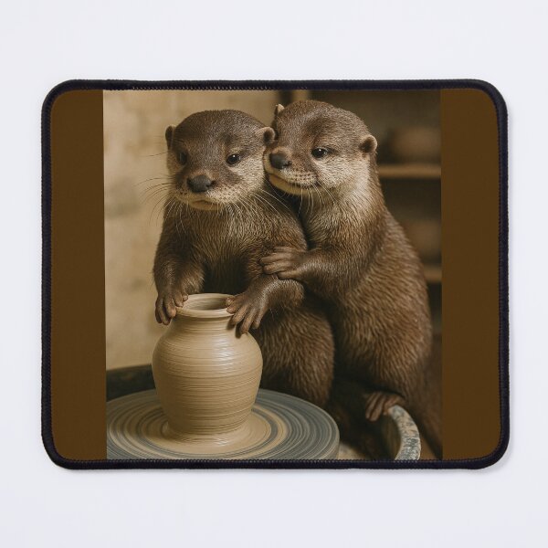 Item preview, Otters Ghost It Up at the Pottery Wheel designed and sold by Tridentulus.