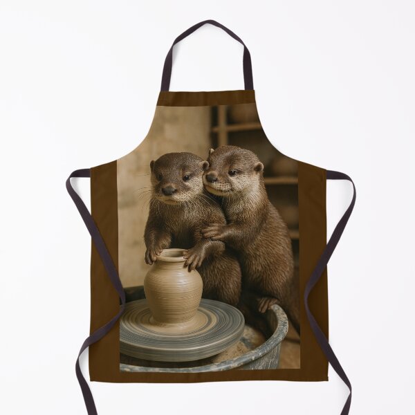 Item preview, Otters Ghost It Up at the Pottery Wheel designed and sold by Tridentulus.