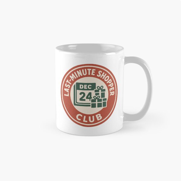 Item preview, Last-Minute Shopper Club – Funny Christmas Eve Procrastinator Badge Design designed and sold by NitkiStudio.