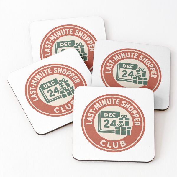 Item preview, Last-Minute Shopper Club – Funny Christmas Eve Procrastinator Badge Design designed and sold by NitkiStudio.