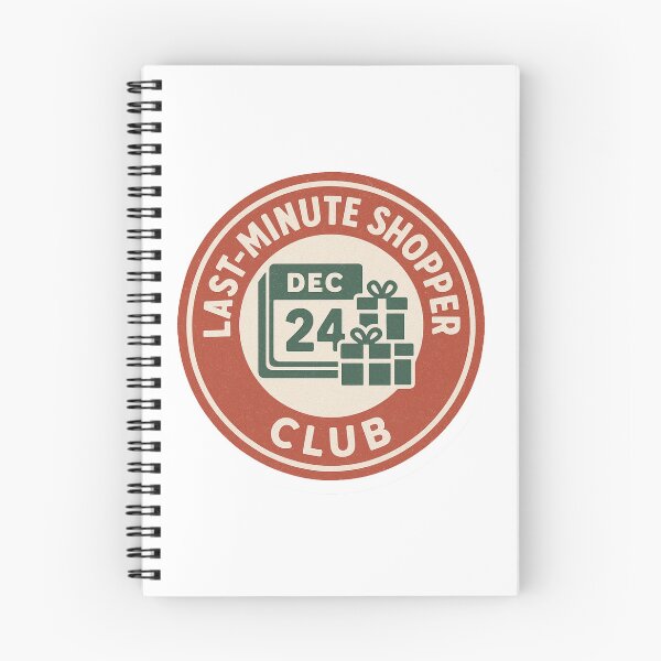 Item preview, Last-Minute Shopper Club – Funny Christmas Eve Procrastinator Badge Design designed and sold by NitkiStudio.
