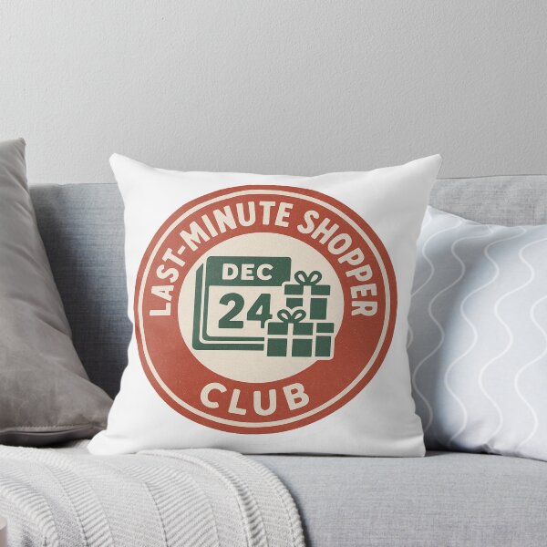 Item preview, Last-Minute Shopper Club – Funny Christmas Eve Procrastinator Badge Design designed and sold by NitkiStudio.