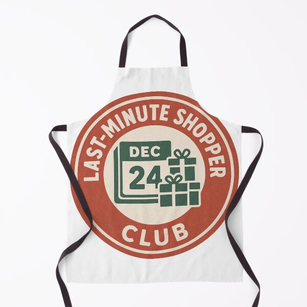 Item preview, Last-Minute Shopper Club – Funny Christmas Eve Procrastinator Badge Design designed and sold by NitkiStudio.