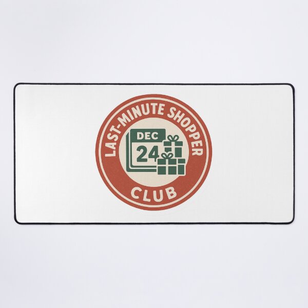 Item preview, Last-Minute Shopper Club – Funny Christmas Eve Procrastinator Badge Design designed and sold by NitkiStudio.