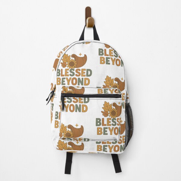 Item preview, Blessed Beyond Fall Retro Thanksgiving Quote Art designed and sold by Gurjeetpixelart.
