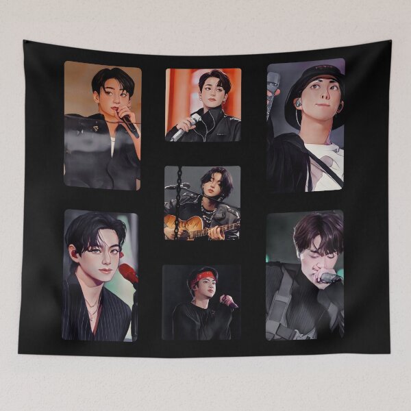 Item preview, Cartoon BTS K-Pop Idols Merchandise designed and sold by RandomlyPopUps.