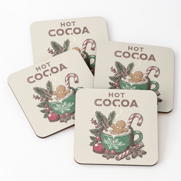 Item preview, Vintage Hot Cocoa Gingerbread Cute Christmas designed and sold by dudelinart.