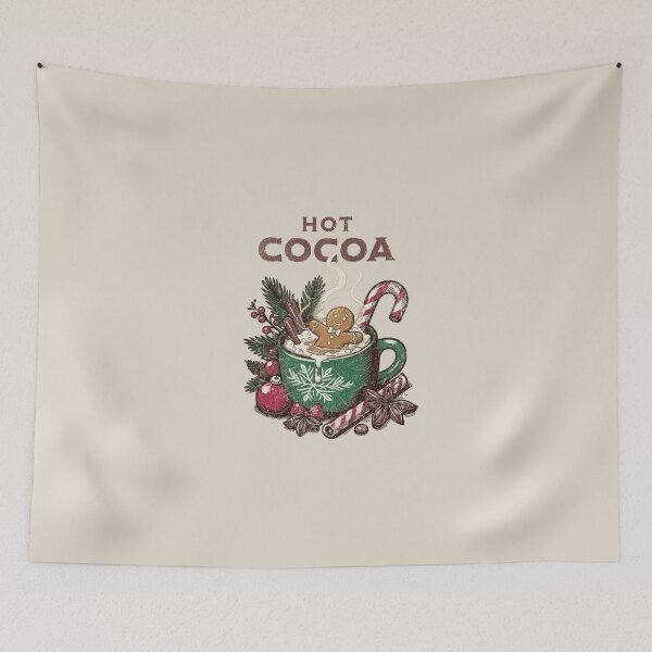 Item preview, Vintage Hot Cocoa Gingerbread Cute Christmas designed and sold by dudelinart.