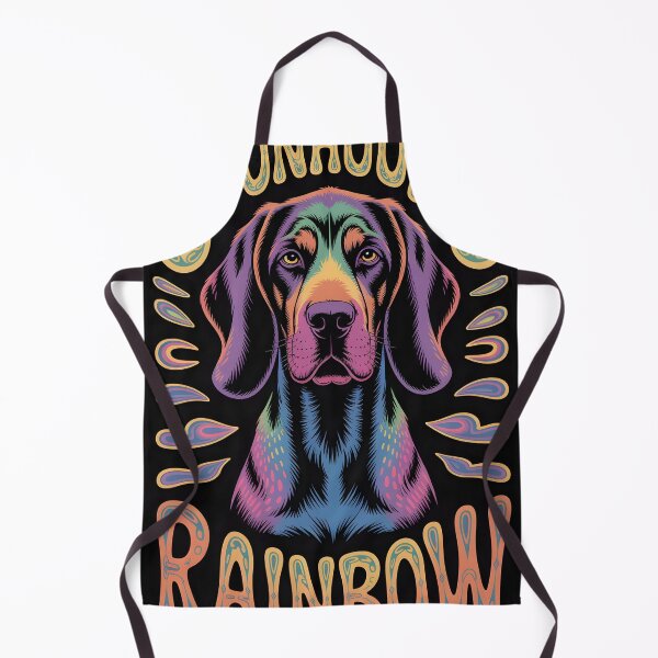 Item preview, Rainbow Coonhound — Psychedelic Dog Art designed and sold by Glyph Lab.