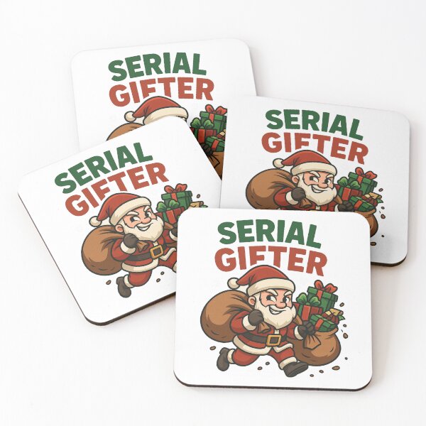Item preview, Serial Gifter – Funny Christmas Santa Sticker for Holiday Shoppers designed and sold by NitkiStudio.