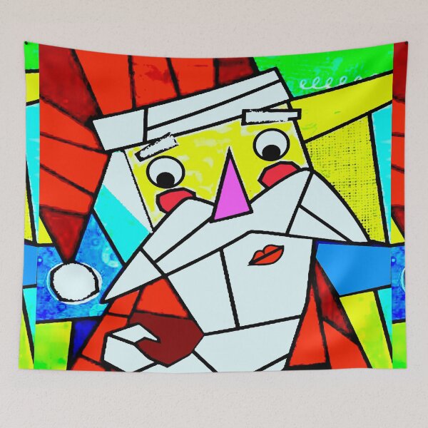 Item preview, Geometric Santa Claus designed and sold by ViaARTfactory.