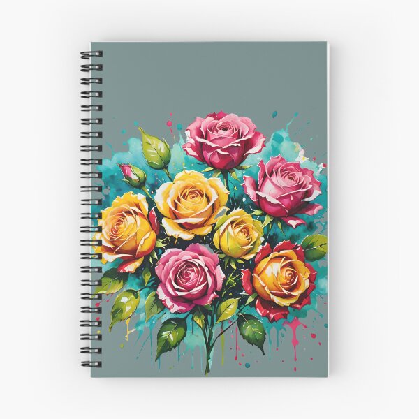Item preview, Roses Make a Splash Abstract Painting designed and sold by KiwiArtistDK.
