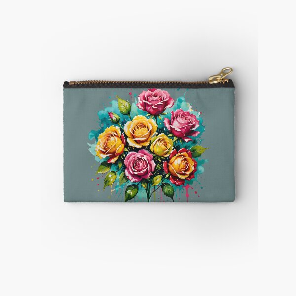 Item preview, Roses Make a Splash Abstract Painting designed and sold by KiwiArtistDK.