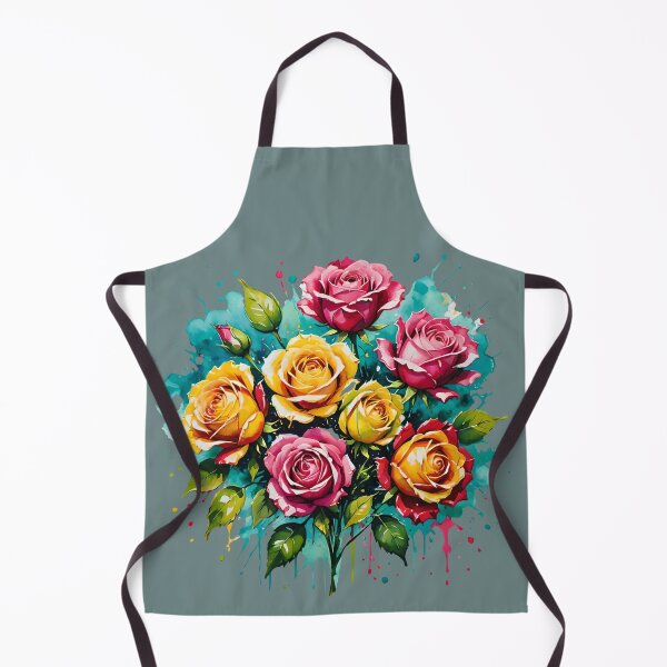 Item preview, Roses Make a Splash Abstract Painting designed and sold by KiwiArtistDK.