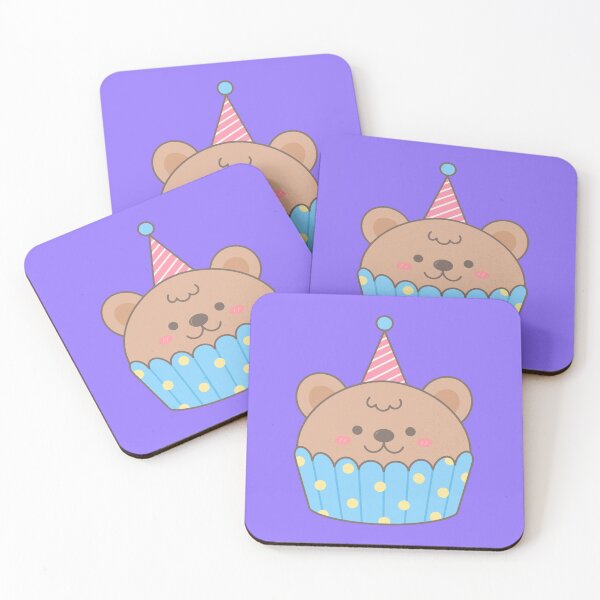 Item preview, Cute teddy bear character fancy cupcake designed and sold by nuchz.