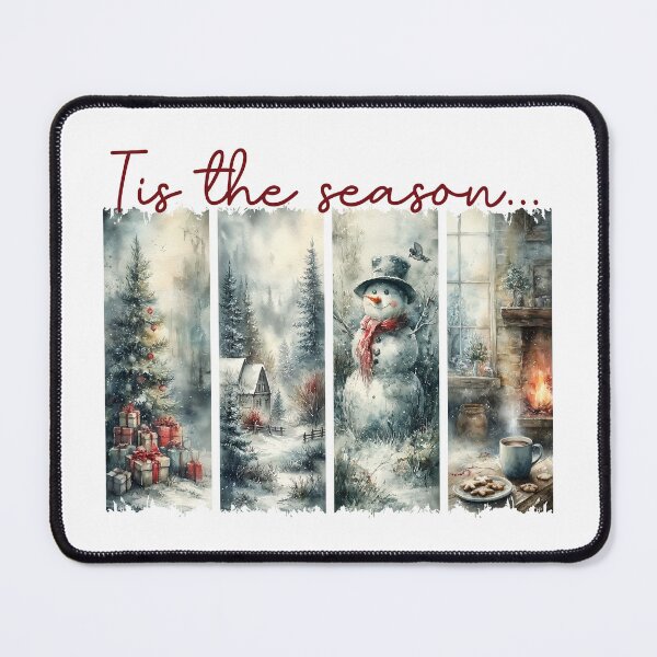 Item preview, Tis the Season Winter Brushstroke Panels designed and sold by Boddicca.