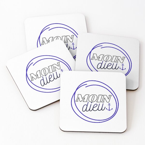 Item preview, Moin Dieu – A funny North German-French pun | Maritime design with anchor designed and sold by Fies-und-Fein.