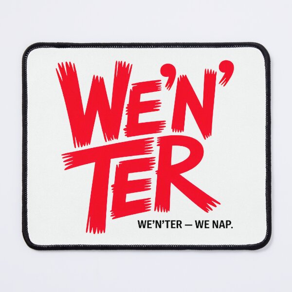 Item preview, Typographic Art: Bold Red Motto for Winter Hibernation Lovers. 'WE'N'TER' Pun for Indoor Comfort. designed and sold by SplashTastic.