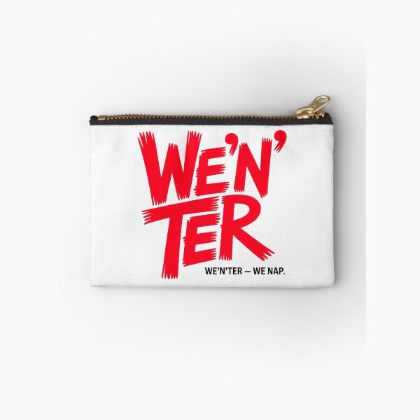 Item preview, Typographic Art: Bold Red Motto for Winter Hibernation Lovers. 'WE'N'TER' Pun for Indoor Comfort. designed and sold by SplashTastic.