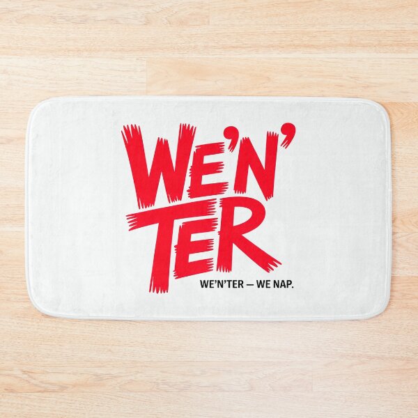 Item preview, Typographic Art: Bold Red Motto for Winter Hibernation Lovers. 'WE'N'TER' Pun for Indoor Comfort. designed and sold by SplashTastic.