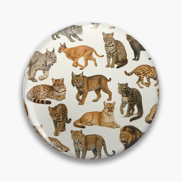 Item preview, Wild Cats of the World Illustration Chart designed and sold by kakarikihill.
