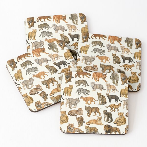 Item preview, Wild Cats of the World Illustration Chart designed and sold by kakarikihill.