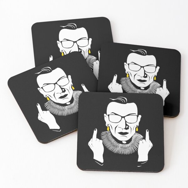 Item preview, Ruth Bader Ginsburg Yellow Earrings Sketch designed and sold by Ashackenna.