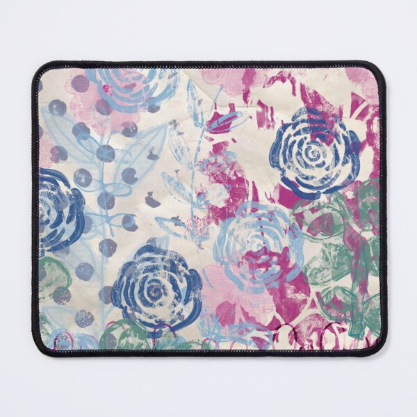 Item preview, Mixed Media Floral in blues and pinks designed and sold by Kandoart.