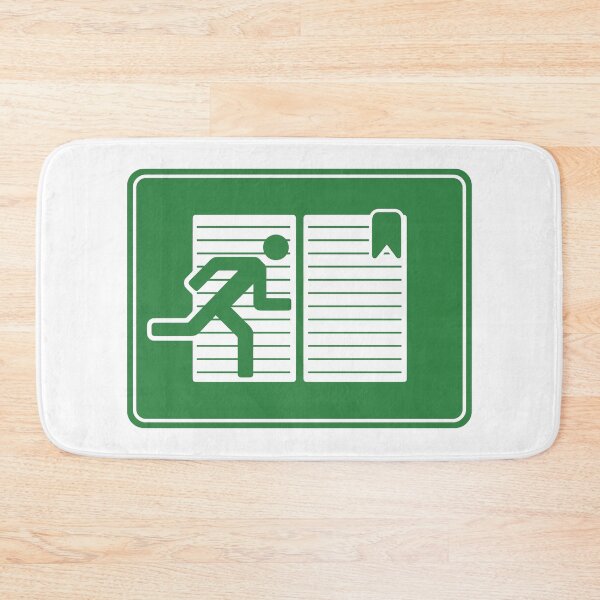 Item preview, Book Emergency Exit Sign Funny Bookish Read Books Librarian designed and sold by GrandeDuc.
