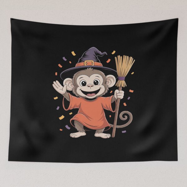 Item preview, Funny Monkey Witch Halloween designed and sold by Idarmotar.