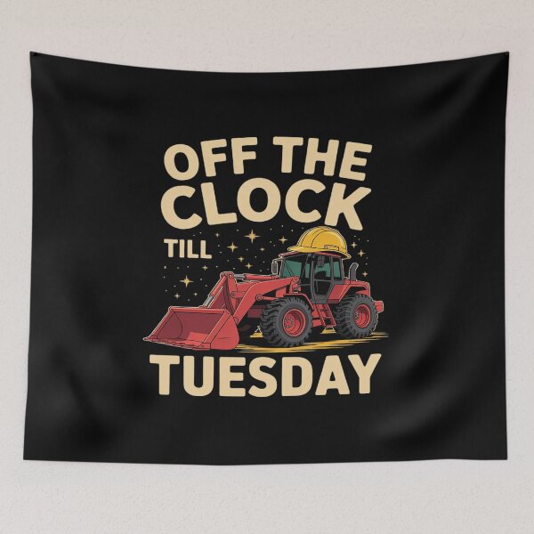 Item preview, Funny Off Duty Construction Worker Long Weekend designed and sold by Jadiantukora.