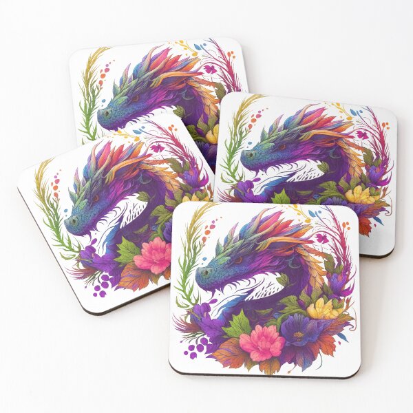 Item preview, Enchanting Dragon Surrounded by Vibrant Floral Beauty designed and sold by PdliazM.