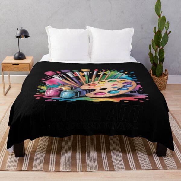 Item preview, Funny Painter Quote I Make Art and I Forget Things Painting designed and sold by Jadiantukora.