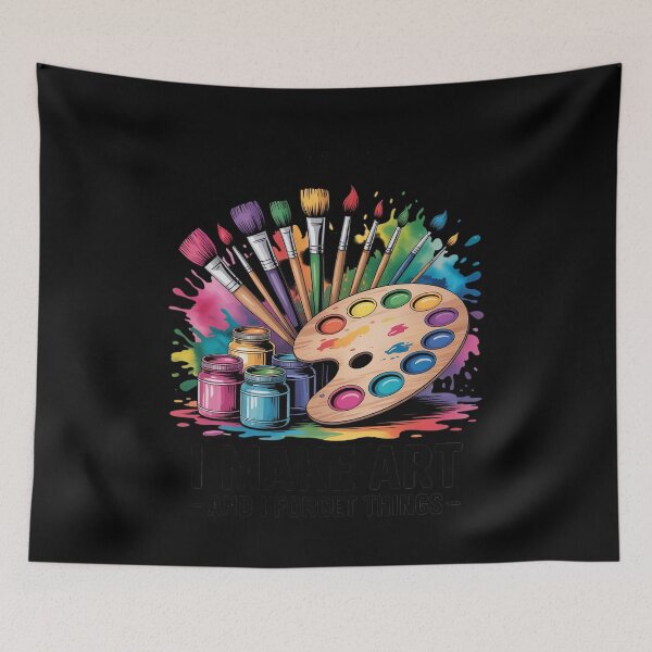 Item preview, Funny Painter Quote I Make Art and I Forget Things Painting designed and sold by Jadiantukora.