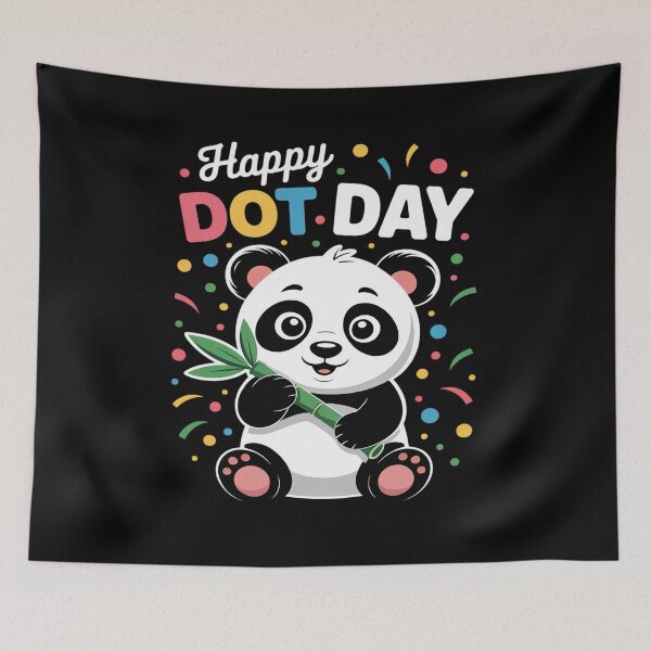 Item preview, Funny Panda Lovers Polka Dots Happy Dot Day designed and sold by Jadiantukora.