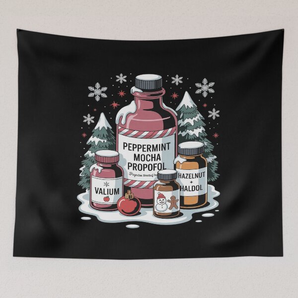Item preview, Funny Peppermint Mocha Propofol ER ED ICU RN Nurse Christmas designed and sold by Jadiantukora.
