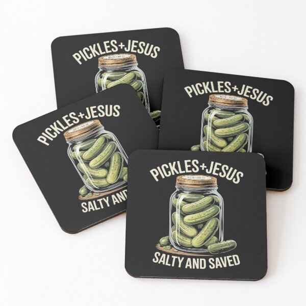 Item preview, Funny Pickles Jesus Salty and Saved Jesus and Pickles designed and sold by Jadiantukora.