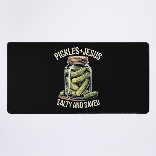 Item preview, Funny Pickles Jesus Salty and Saved Jesus and Pickles designed and sold by Jadiantukora.